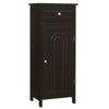 Bathroom Storage Cabinet Floor Standing Wooden Cupboard w/ Single Door & Drawer