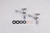 2X Basin Sink Taps Ceramic Lever Traditional Bath Twin Hot &Cold Tap Pair chrome
