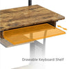 Computer Desk w/Printer Shelf,Rolling Study Desk PC Laptop Table for Home Office