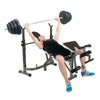 Adjustable Sit Up Weight Bench Barbell Dip Station Lifting Chest Press Home Gym