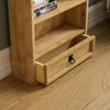 Corona DVD Rack Bookcase 3 Shelf 1 Drawer Mexican Solid Waxed Pine Storage Unit