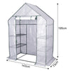 Garden Greenhouse Reinforced Frame PE Cover Outdoor Plants Grow House w/ Shelves
