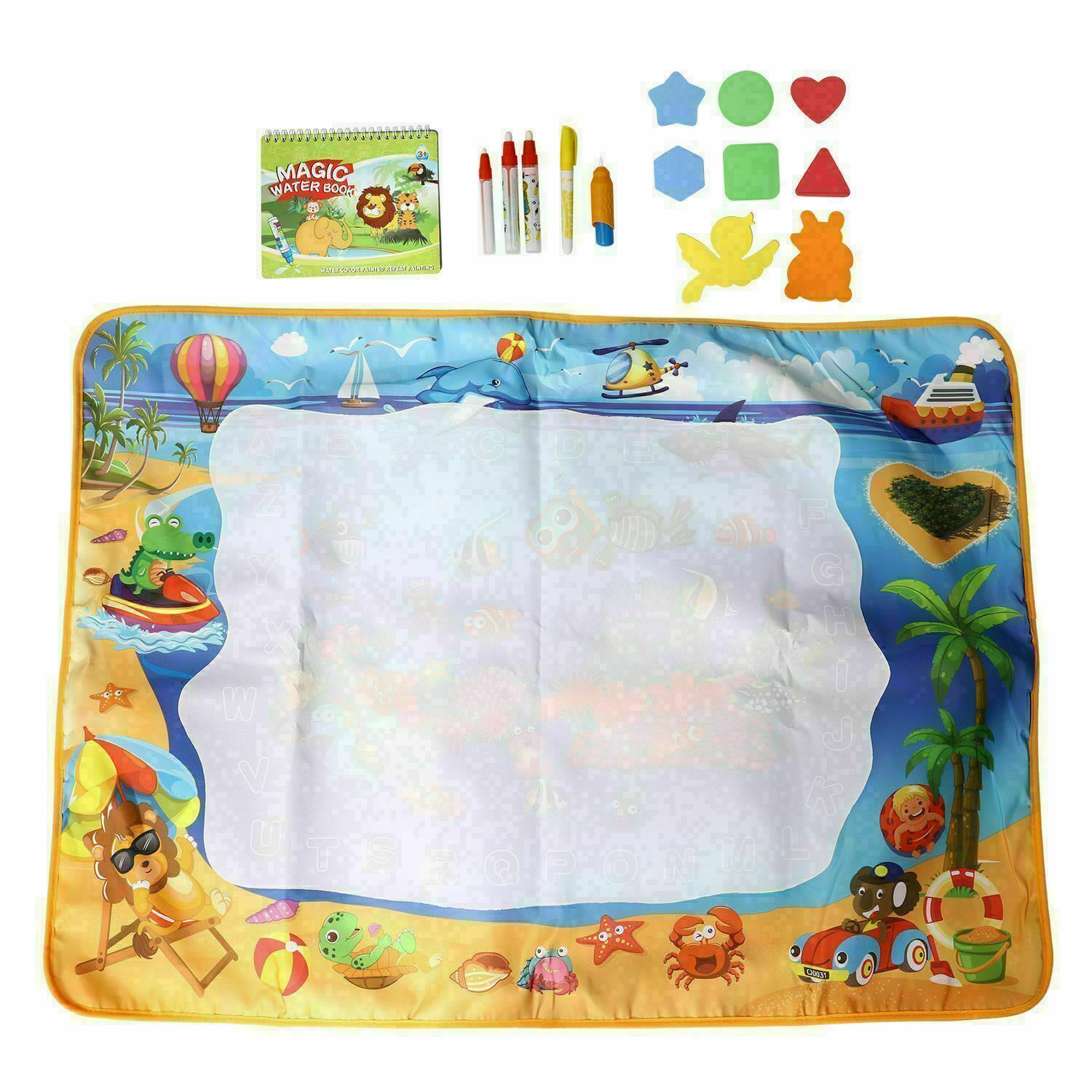 150X100CM LARGE MAGIC Water Drawing Painting Mat Kids Aqua Doodle Board Toy  +Pen $44.54 - PicClick AU