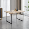 Wood Dining Table Rectangle Kitchen Living Room Marble Effect Top Table Modern