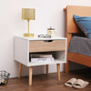 Wooden Bedside Table with Drawer Nightstand Cabinet Storage Bedroom Furniture