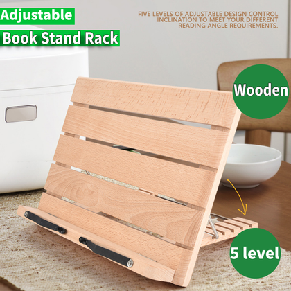Wooden Book Rest Stand Reading Desk Document Holder Adjustable Rack Cookbook
