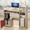 Small Corner Computer Desk Drawer Shelves Home Office Study PC Table Laptop Wood