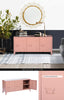 Modern TV Media Unit Stand 3 Door Storage Cabinet Sideboard Metal Locker 120CM