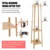 3-Tier Coat Stand Rack Hanger Tree Hat Umbrella Wooden Hallway Sturdy Wardrobe