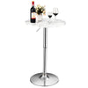 Modern Round Marble Bar Table Height Adjustable 360° Swivel Counter Pub Table