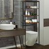 Over The Toilet Shelf 4-Tier Bathroom Storage Rack Space-Saving Holder Cabinet