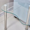 Nest of 3 Side Table End Table Glass Metal Legs Nesting Tables Living Room Heart