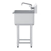 Commercial Utility & Prep Sink 1 Compartment Stainless Steel Backsplash