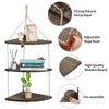 3 Tier Wood Floating Corner Shelf Rustic Wall Hanging Display Storage Rack