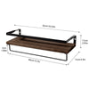 2 Tiers Rustic Wall Floating Shelf kitchen bathroom Wooden Storage Shelving Unit