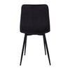 Set of 2 Velvet Dining Chairs Soft Padded Seat Metal Legs Modern Office Kitchen