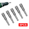 5Pcs 8 mm Magnetic Tech Screw Driver Tek Bit Drill Nut Setter Roofing Cladding