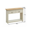 Lisbon Console Hallway Side Table 2 Drawers Shelf Desk Storage Furniture Cream