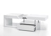 Modern White Gloss Extending Storage Coffee Table With Drawer FREE DELIVERY
