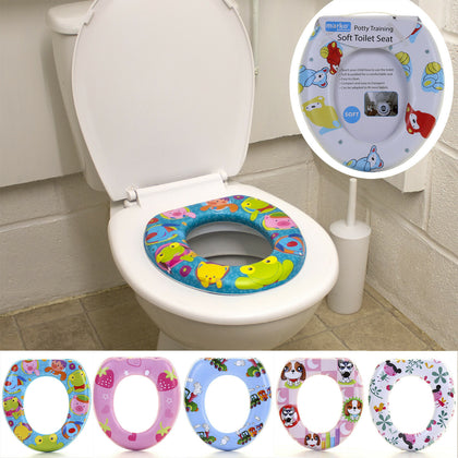 Potty Training Toilet Seat Thick Comfortable Foam Padded Baby Toddler Kids Child