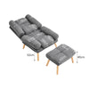 Upholstered Armchair Footstool Reclining Chair Bed Adjustable Backrest Chair