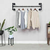 105CM Industrial Pipe Clothes Rail Shelf Clothing Rack Wall Mounted Custom UK MU