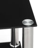 Coffee Table Glass Top With Storage & Chrome Black Modern Living Room Furniture