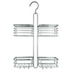 Hanging Shower Caddy Rack 2 Tier Bathroom Over Door Toiletry Holder Bath Basket
