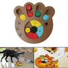 New Pet Dog Wooden Game IQ Training Toy Interactive Food Dispensing Puzzle Plate