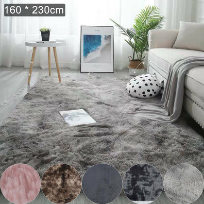 160*230 CM Plush Rugs Shaggy Large Rug Faux Fur Living Room Carpet Non Slip Mat
