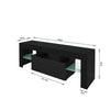 TV Unit Black Entertainment LED Cabinet Modern High Gloss Stand Living Room Set