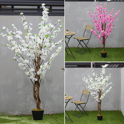 Artificial Branch Cherry Blossom Silk Flower Tree Party Home Decor Pink/White UK