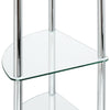 GLASS CORNER SHELF UNIT DISPLAY/BATHROOM/HALL/END/LAMP/COFFEE TABLE HOME STORAGE