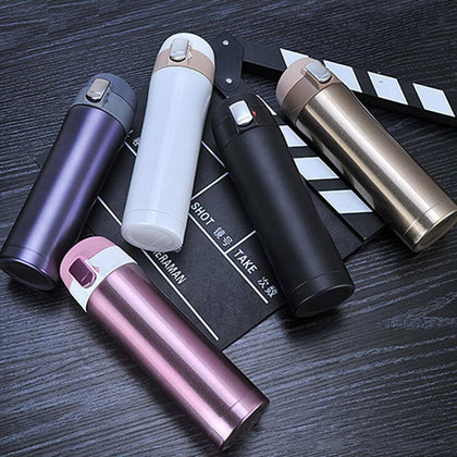 500ML Water Bottle Vacuum Insulated Flask Thermal Sport Chilly Drinks Cold Cup