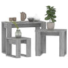Nesting Coffee Tables Side End Tables Living Room Modern Concrete Grey Set of 3