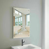 Frameless Bathroom Mirror Unframed with Pre Drilled Holes & Wall Hanging Fixings