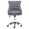 Grey Linen Fabric Swivel Office Chair Home Computer Desk Chair Gas Lift w/Wheels