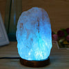 LED Salt Lamp White Himalayan Natural Rock Crystal Healing Ionizing Night Light
