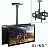 Dual Screen Telescoping Pole TV Ceiling Mount for 32-65" TV LED LCD Hold 220lbs