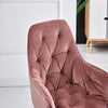 1/2/4X Dining Chairs Velvet Padded Seat Metal Legs Kitchen Chair Home Office Set