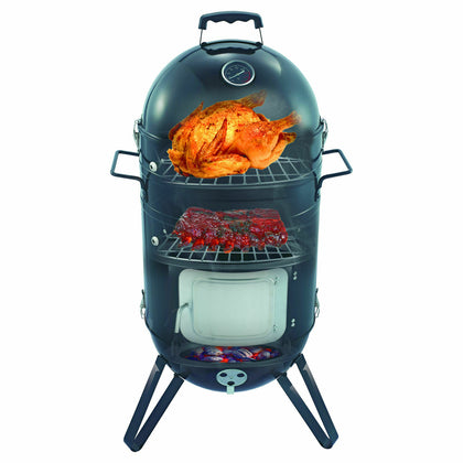 Premium Charcoal Smoker BBQ Grill with Hanging Rack, Hooks, Grill and Cover