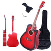41" Inch Red Spruce Front Cutaway Folk Acoustic Guitar w/Bag Guard Board Tool