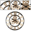 58CM LARGE OUTDOOR GARDEN WALL CLOCK BIG ROMAN NUMERALS GIANT OPEN FACE METAL UK