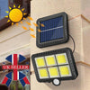120LED Solar Powered PIR Motion Sensor Garden Wall Light Security Flood Outdoor~