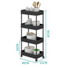 White/Black Slim Carts Kitchen Bathroom Thin Storage Trolley Cart Rack 3-5 Tiers