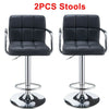 2x Bar Stools Gas Lift Swivel Stool Hub Club Cafe Breakfast Chairs PU Leather UK