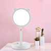 Folding LED Illuminated Cosmetic Mirror USB Double-sided Round Makeup Mirror