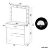 Black LED Dressing Mirror Makeup Table Bedroom Vanity Unit Set with Stool Drawer