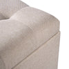 Footstool Ottoman with Lift Up Storage Box Pouffe Folding Linen Padded Footrest