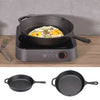 Cast Iron Skillet Frying Pan Pancake Griddle BBQ Premium Quality Multi-Choice UK